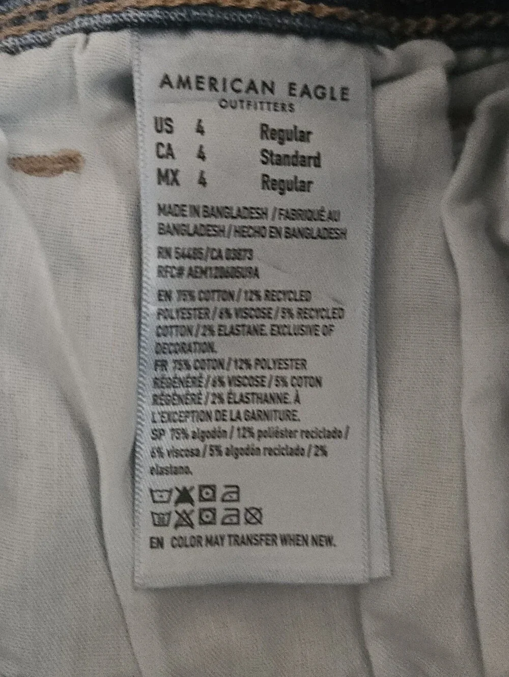 American Eagle Kick Boot Bootcut Jeans Mid Rise Medium Blue Wash Flare AE 4